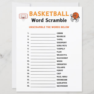 Jogo de Cramble de Basquete