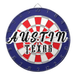 Jogo De Dardo AUSTIN Texas White, Silver, Red E Marinho Blue