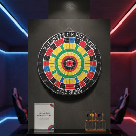Jogo De Dardo Bullseye or Buy Beer Funny Dartboard Wall Game