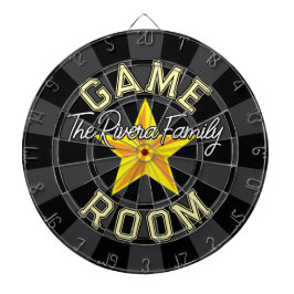 Jogo De Dardo Custom Black And Charcoal Gray Color Yellow Star