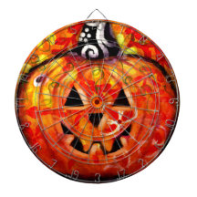 Dart Board - Whimsical Halloween Jack O Lanterna