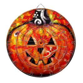 Jogo De Dardo Dart Board - Whimsical Halloween Jack O Lanterna