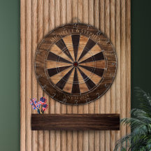 Dartboard de Efeito de Madeira - Presente de Keeps