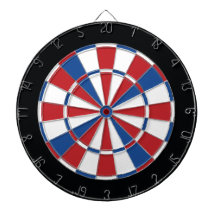 Dartboard patriótico - vermelho, branco & azul