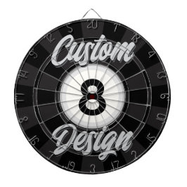 Jogo De Dardo Design Personalizado de Bilhar Bola 8 Cinza Preto
