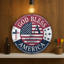 Dourado Bless America Custom Family Name 4 De Julh