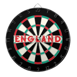 Jogo De Dardo ENGLAND English Old Classic Design Red Text
