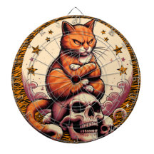 Gato Laranja Vingativo, Caveiras e Lua