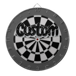 Jogo De Dardo Gray, Charcoal, and Black Customizable Text