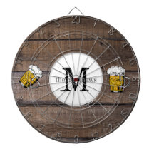 Nome Da Família Da Madeira Rústica Cerveja Monogra