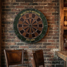 Nome de Pub Personalizado Green Marble & Espresso
