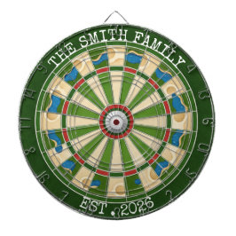 Jogo De Dardo Personalized Golf Style Family Dartboard EST 2026
