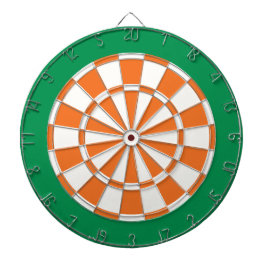 Jogo De Dardo Placa Dart: Branco, Laranja E Verde