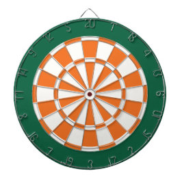 Jogo De Dardo Placa Dart: Branco, Laranja E Verde Escuro