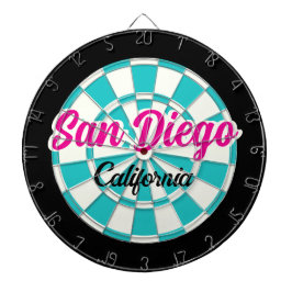 Jogo De Dardo San Diego CA Turquoise Rosa Quente Preto