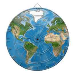 Jogo De Dardo Topographic World Map Earth Illustration