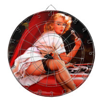 Vintage Retro Car Mechanical Pinup Girl