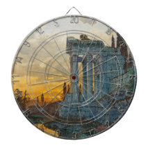 Visão do Sul da Itália com as antigas ruínas roman