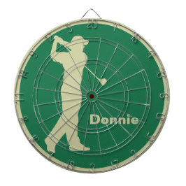 Jogo De Dardos Golfer Swing Club Green Khaki Golf Personalizado