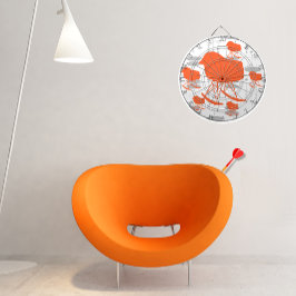 Jogo De Dardos Médio Century Laranja & Cinza Cadeira de Padrão Si