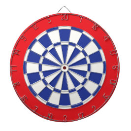 Jogo De Dardos Placa Dart: Branco, Real Azul E Vermelho