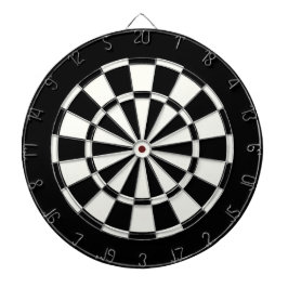 Jogo De Dardos Simples Preto e Branco Padrão