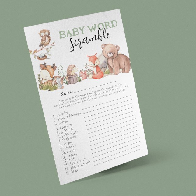 Jogo de Desembaralhar Palavras de Animais da Flore (Criador carregado)