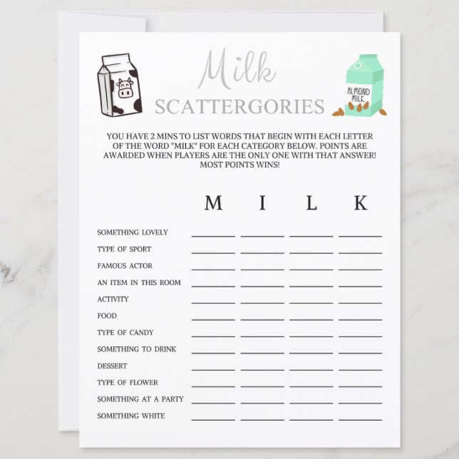 Jogo de dispersões de leite (Frente)