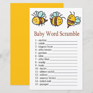 jogo de embaralhar palavras Bumble Bee Baby