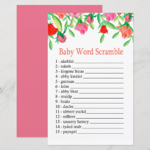 jogo de embaralhar palavras Rose Baby