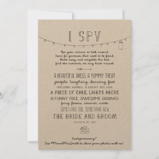Jogo de espião de casamento editável rústico para 