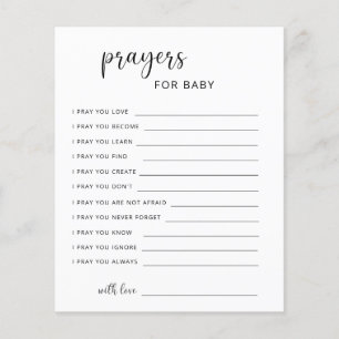 Jogo de festa oração para o bebê