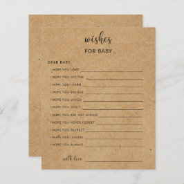 Jogo de festa rústica | desejos para o bebê
