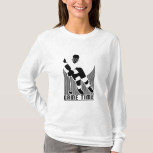 Jogo de Hóquei Retrô Tempo Camiseta Feminina Atlét