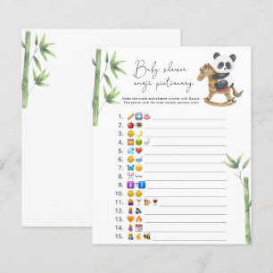 Jogo de imagem do emoji do urso panda baby shower