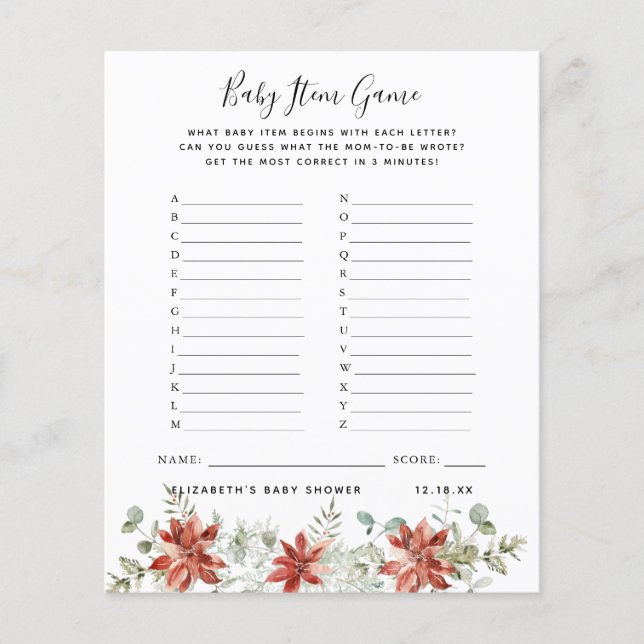 Jogo de Item Bebê | Jogo Chá de fraldas (Frente)