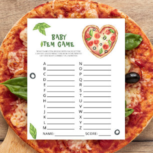 Jogo de Item Bebê. Jogo de Chá de fraldas de pizza