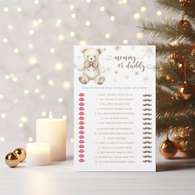 Jogo de Mamãe ou chá de fraldas de Urso Inverno (Criador carregado)