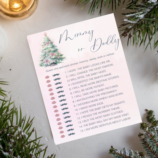 Jogo de mamãe rosa-inverno ou chá de fraldas pai (Criador carregado)