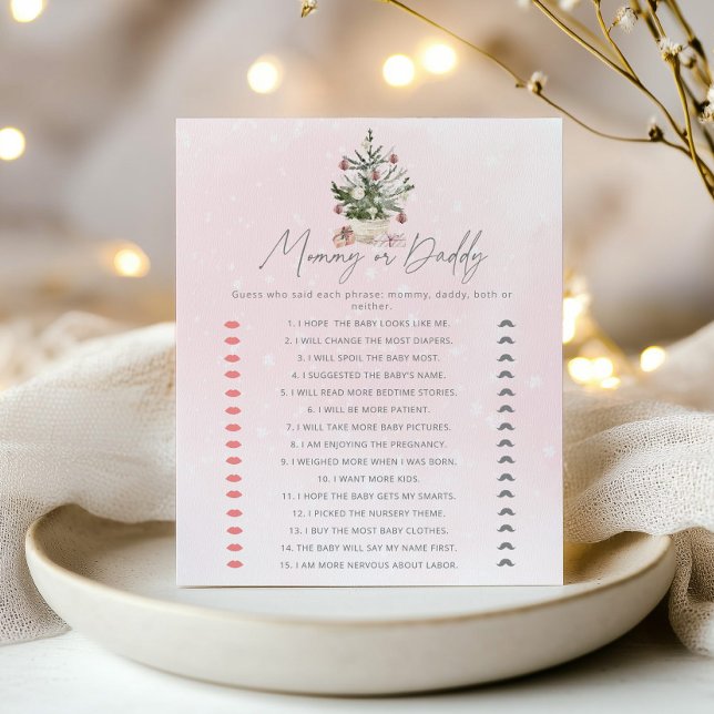 Jogo de mamãe rosa-inverno ou chá de fraldas pai (Criador carregado)