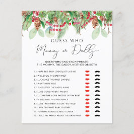 Jogo de Mamãe verde ou chá de fraldas de inverno