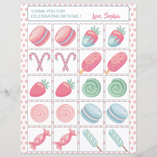 Jogo de Memória do Partido Candyland (Frente)