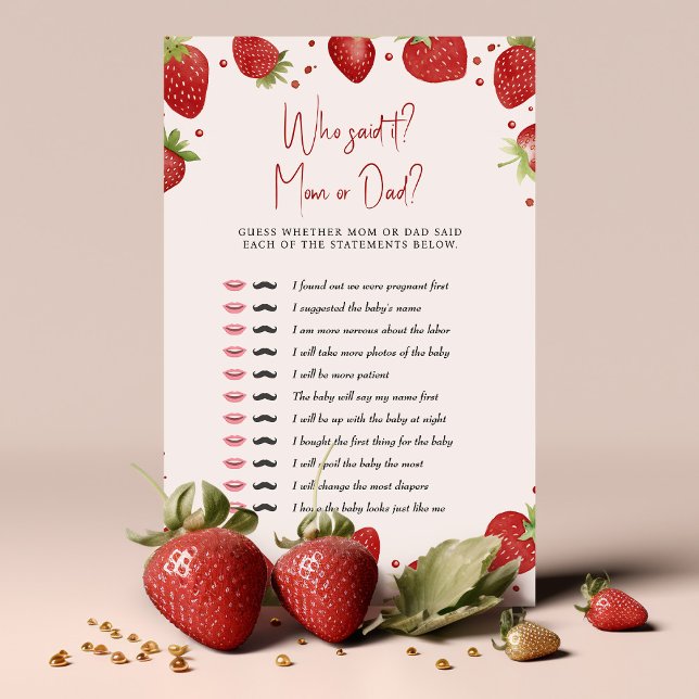 Jogo De Morangos Que Disse? Mãe ou Pai? (Criador carregado)