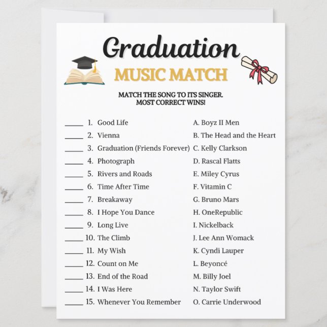 Jogo de Música de Formatura (Frente)