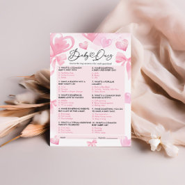 Jogo de Namorados de Cartão de chá de fraldas