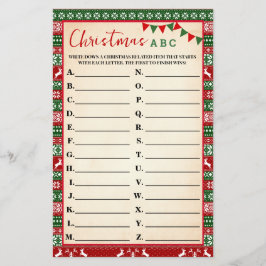 Jogo de Natal ABC de camisola feia cartão