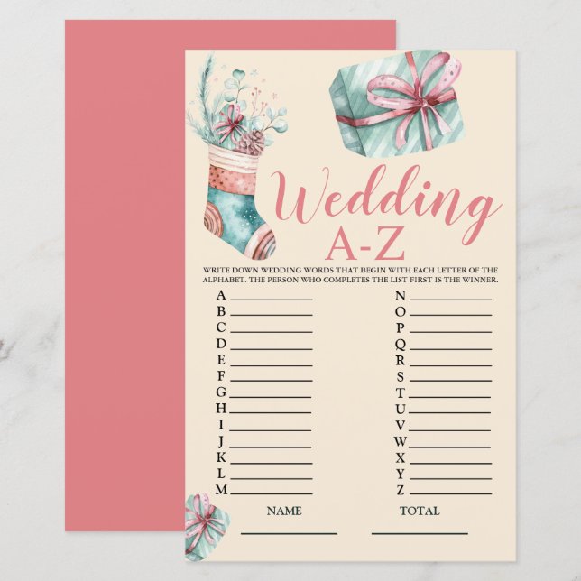 Jogo de Natal de Casamento A-Z (Frente/Verso)