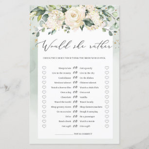 Jogo de Noiva Floral em Aquarela 'Would she Rather