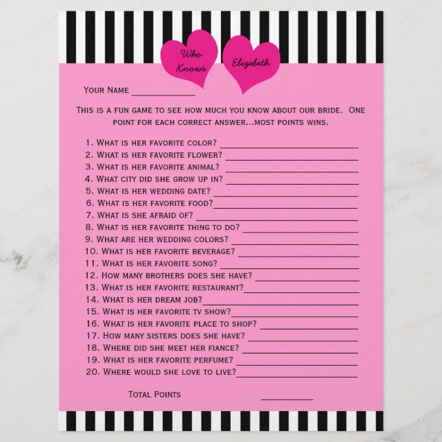 Jogo de noiva ou Chá de casamento — Cor de escolha (Frente)