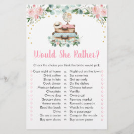 Jogo de Noivado 'Would She Rather' com Florais Cor